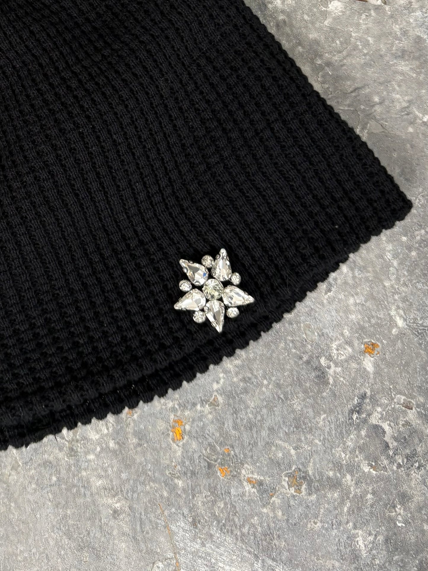 Black Star Studded Beanie