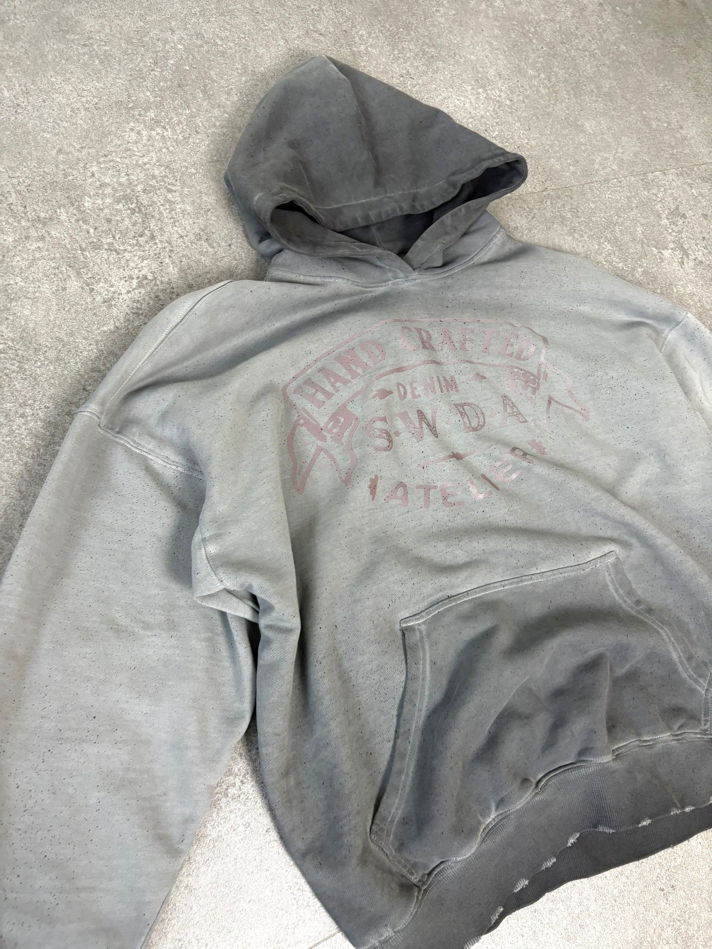 Atelier Grey Washed Hoodie