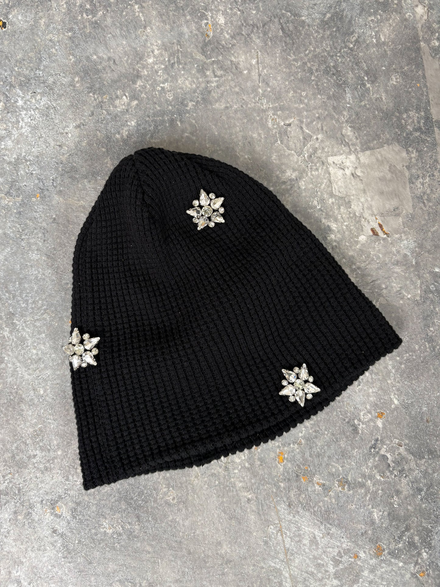 Black Star Studded Beanie
