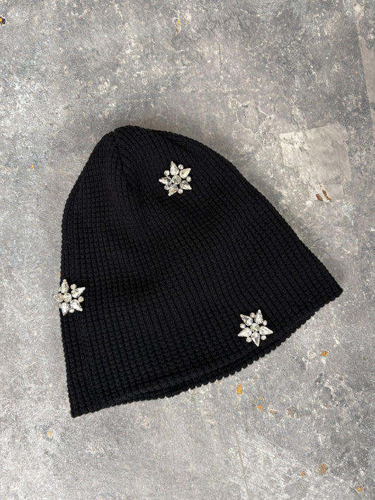 Black Star Studded Beanie